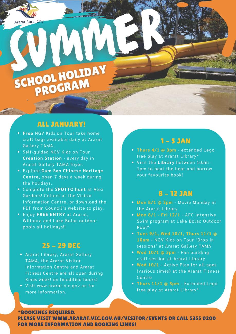 School Holiday Programs Ararat